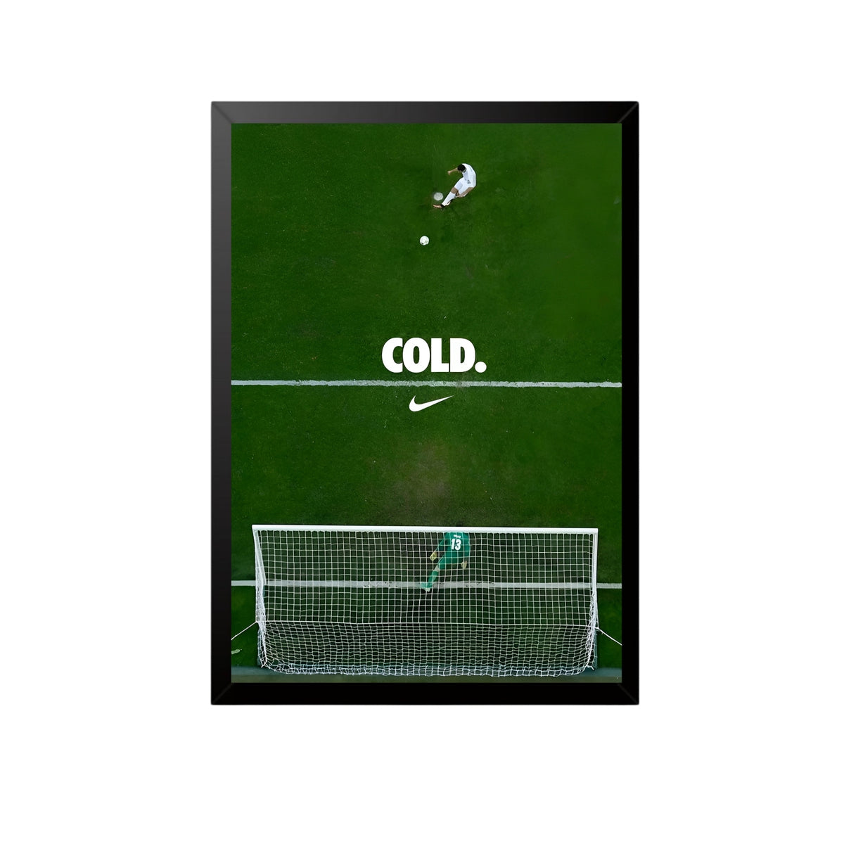Cold Penalty Kick Football Wall Art Frame