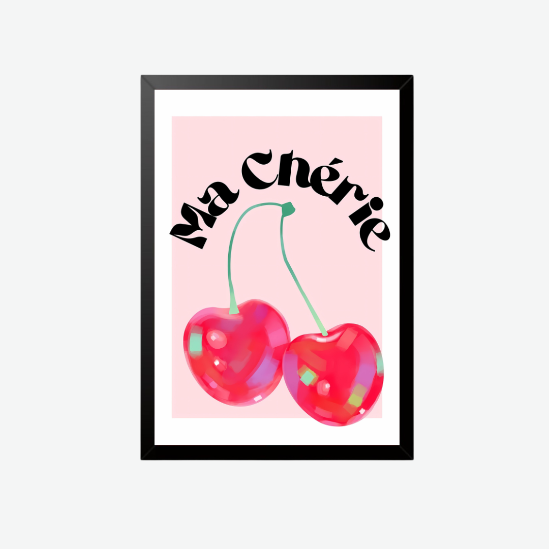 Ma chérie pink posters Set of III