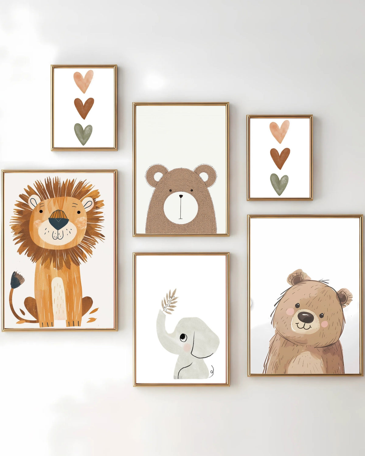 Woodland Animal Kids Wall Art Set