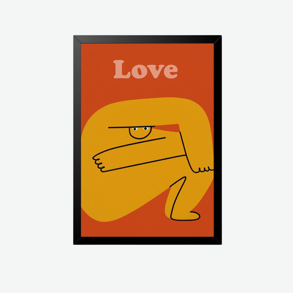 Love Abstract Minimalist Wall Art Frame