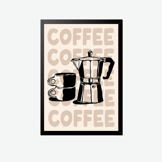 Coffee Time Minimalist Wall Art Frame
