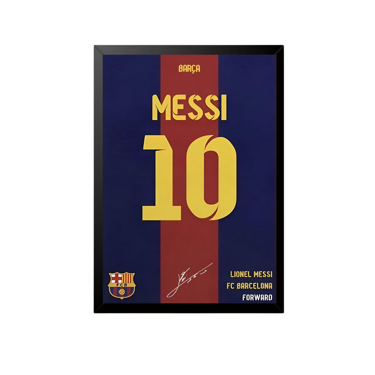 Messi Barcelona No.10 Jersey Wall Art Frame