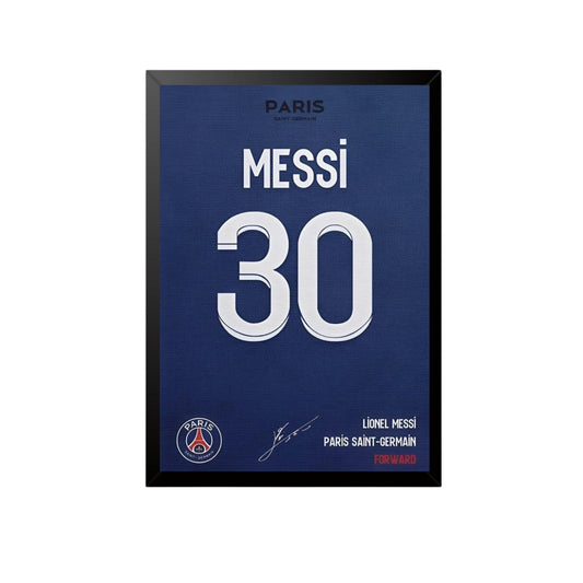 Messi PSG No.30 Jersey Wall Art Frame