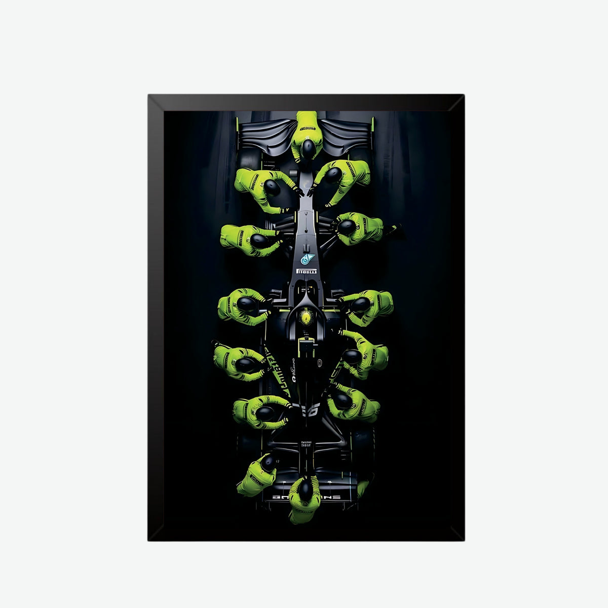 Formula 1 Pit Stop Teamwork Poster