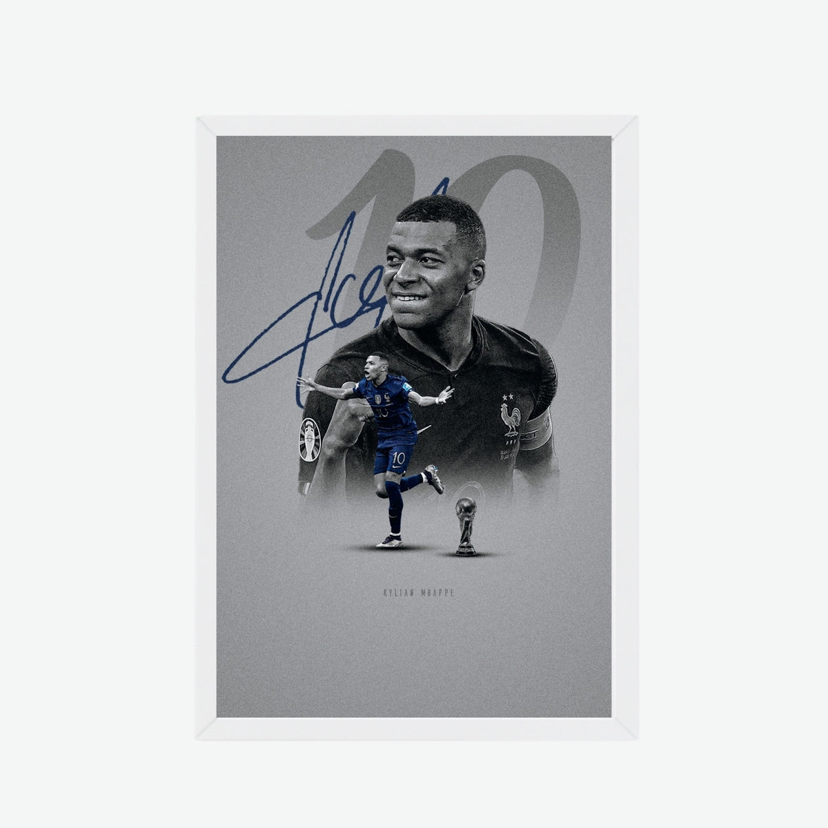 Kylian Mbappé France Football Poster