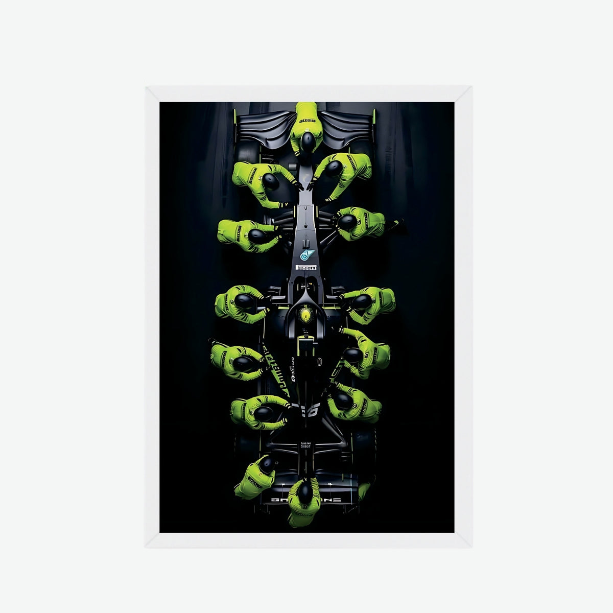 Formula 1 Pit Stop Teamwork Poster