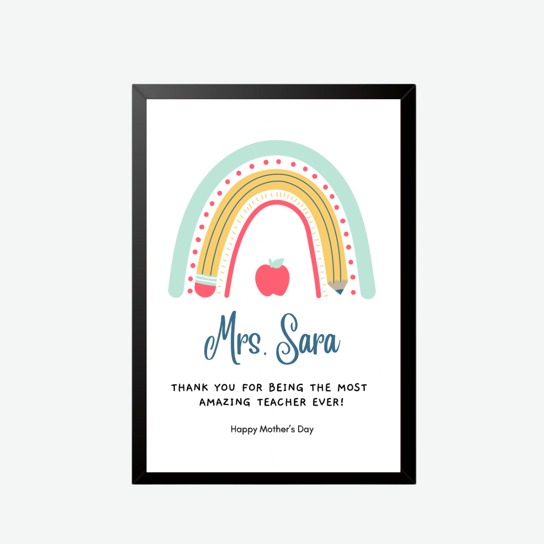 Personalized Teacher Appreciation Frame