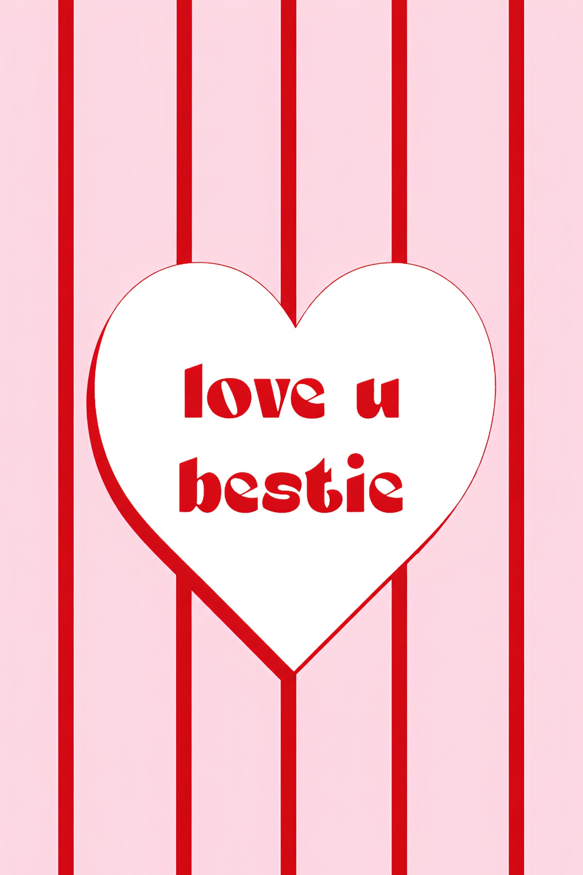 Love u bestie Greeting card