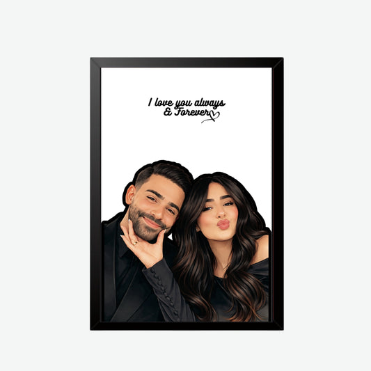 Forever Love Ilustrated Frame