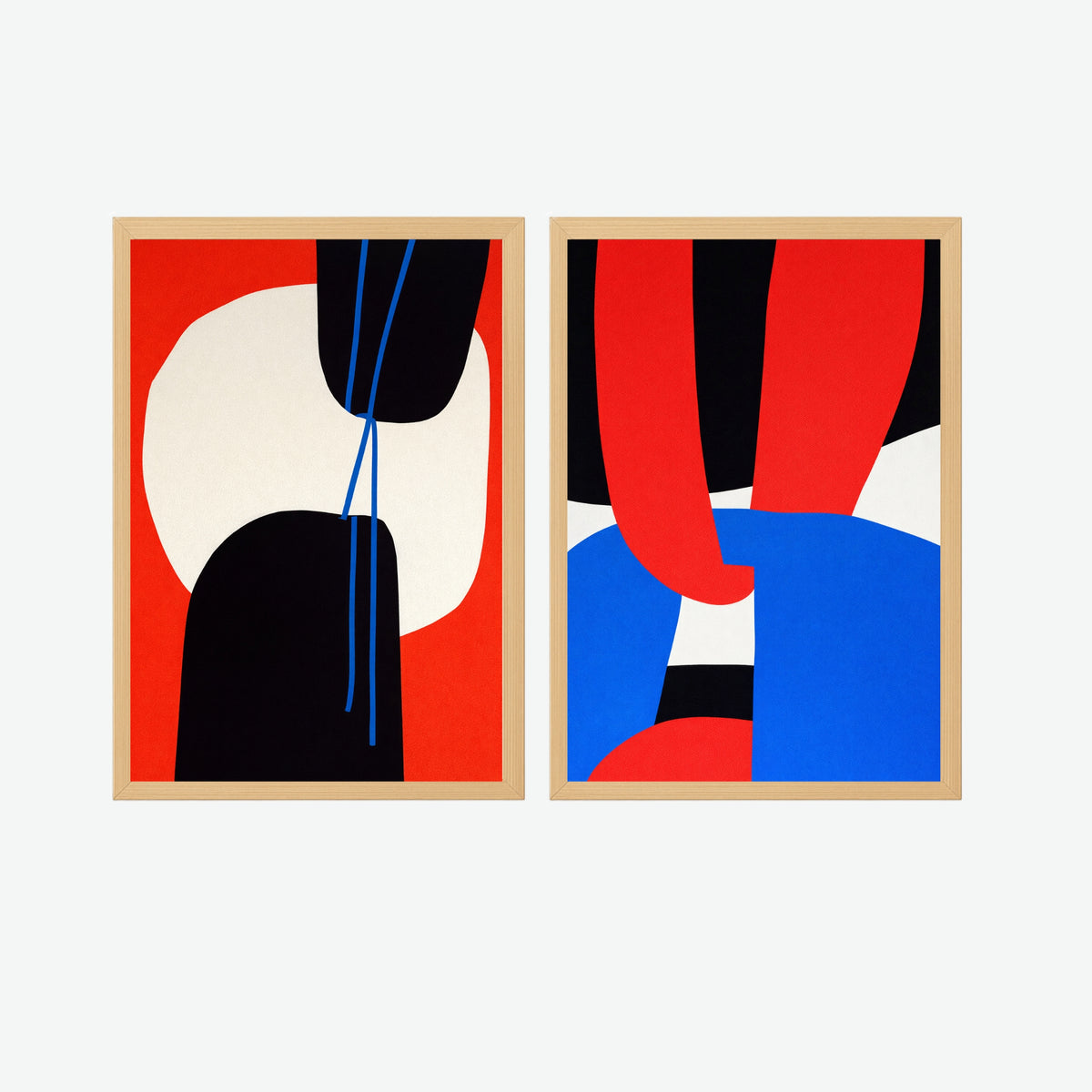 Abstract Geometric Wall Art – Set of II