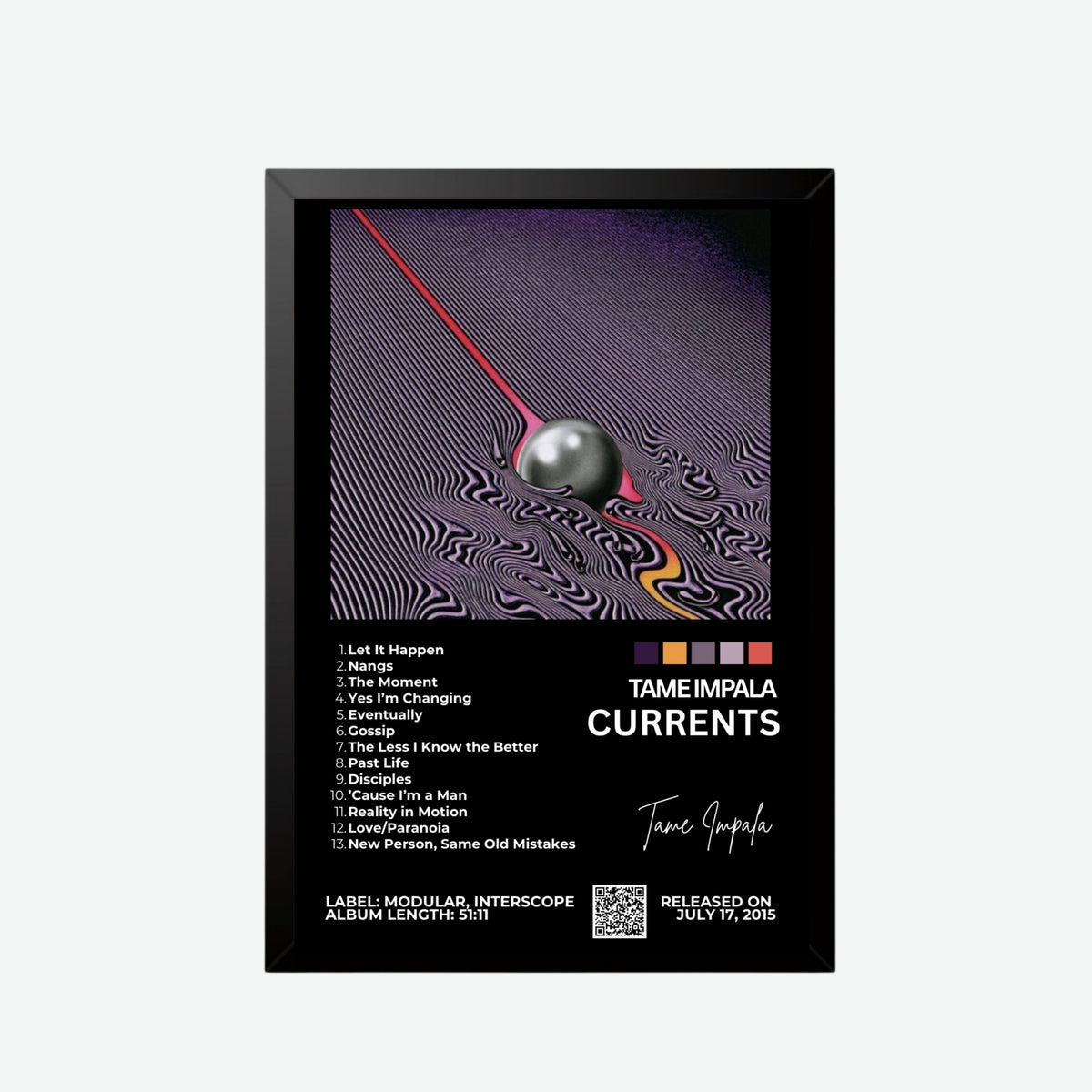 Currents Tame Impala Album Poster